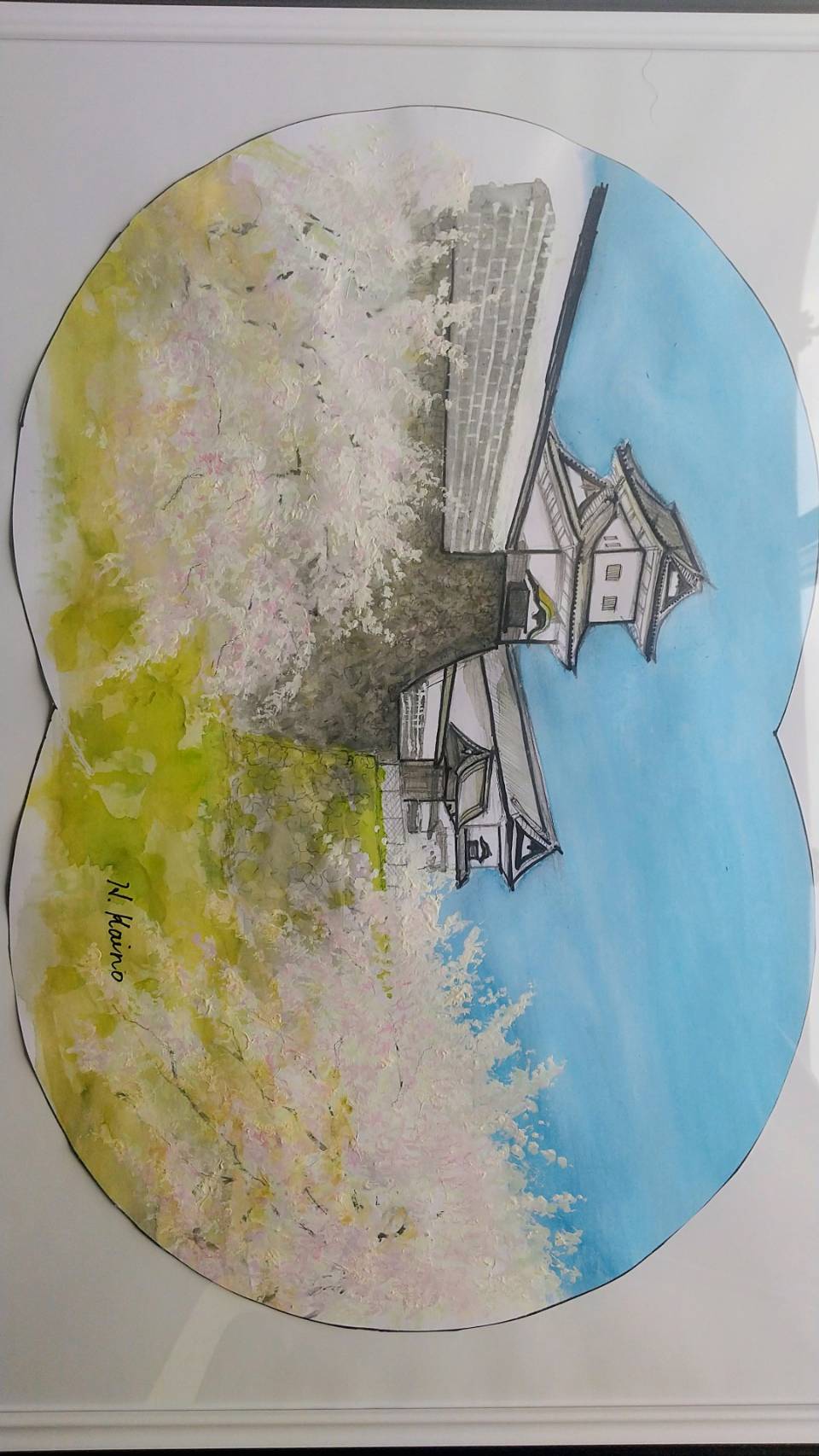 金沢の  堀割桜  咲き誇る